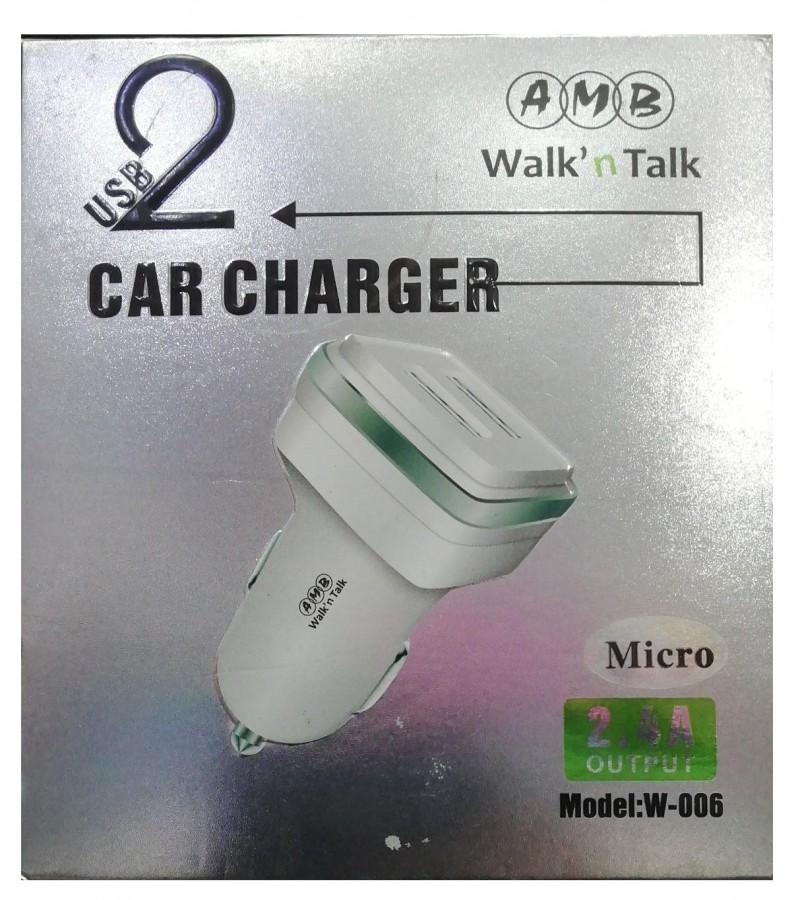 AMB Car Charger 2 x USB Ports