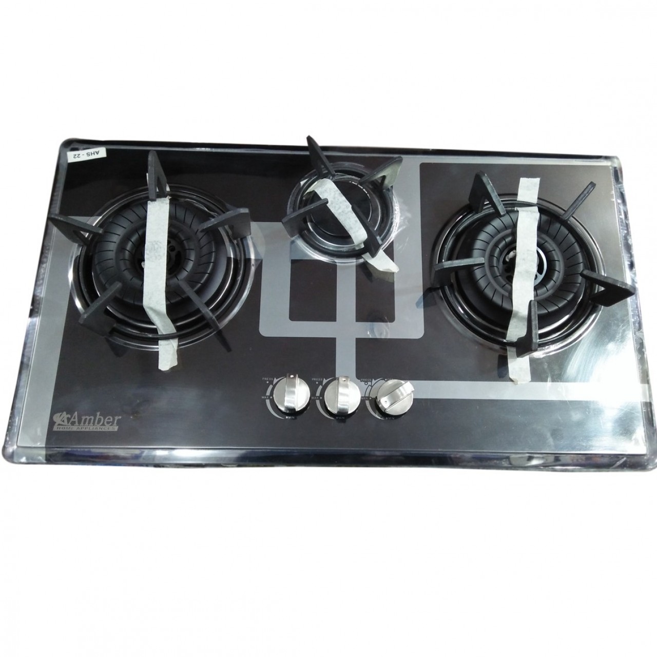 Amber 3 Burner Stainless Steel Gas Stove - Xtreme Home Appliances