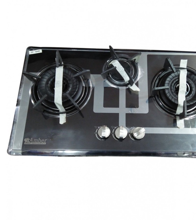Amber 3 Burner Stainless Steel Gas Stove - Xtreme Home Appliances