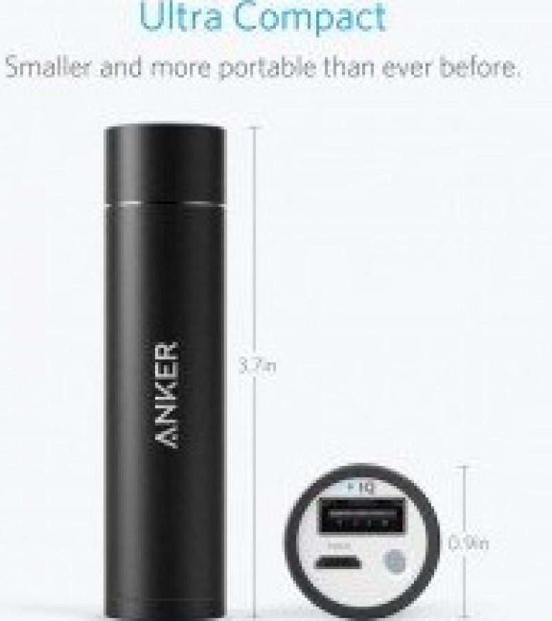 Anker Portable Mini Power Bank 3350 mAh - Lipstick Sized Power Core