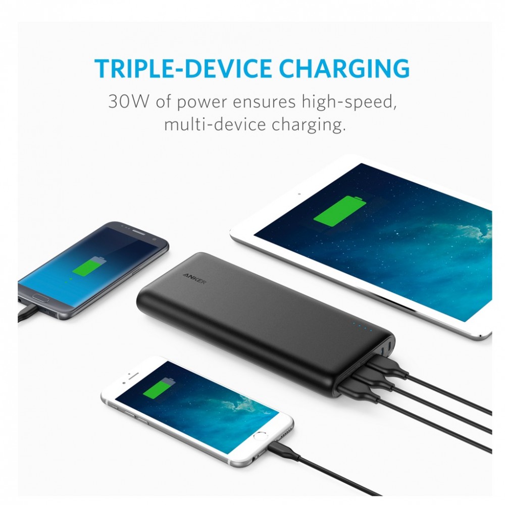 Anker Portable Power Bank 26800 mAh With Dual Input Port & Double Speed Recharging