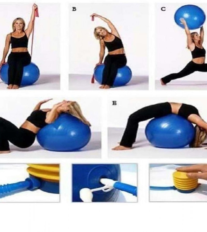 Anti Burst Gym Ball 65cm - Exercise Ball - Multicolor