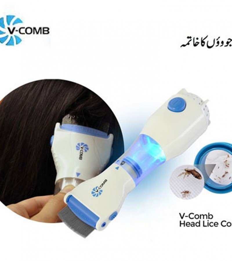 Anti Lice V-Comb Machine  White & Blue