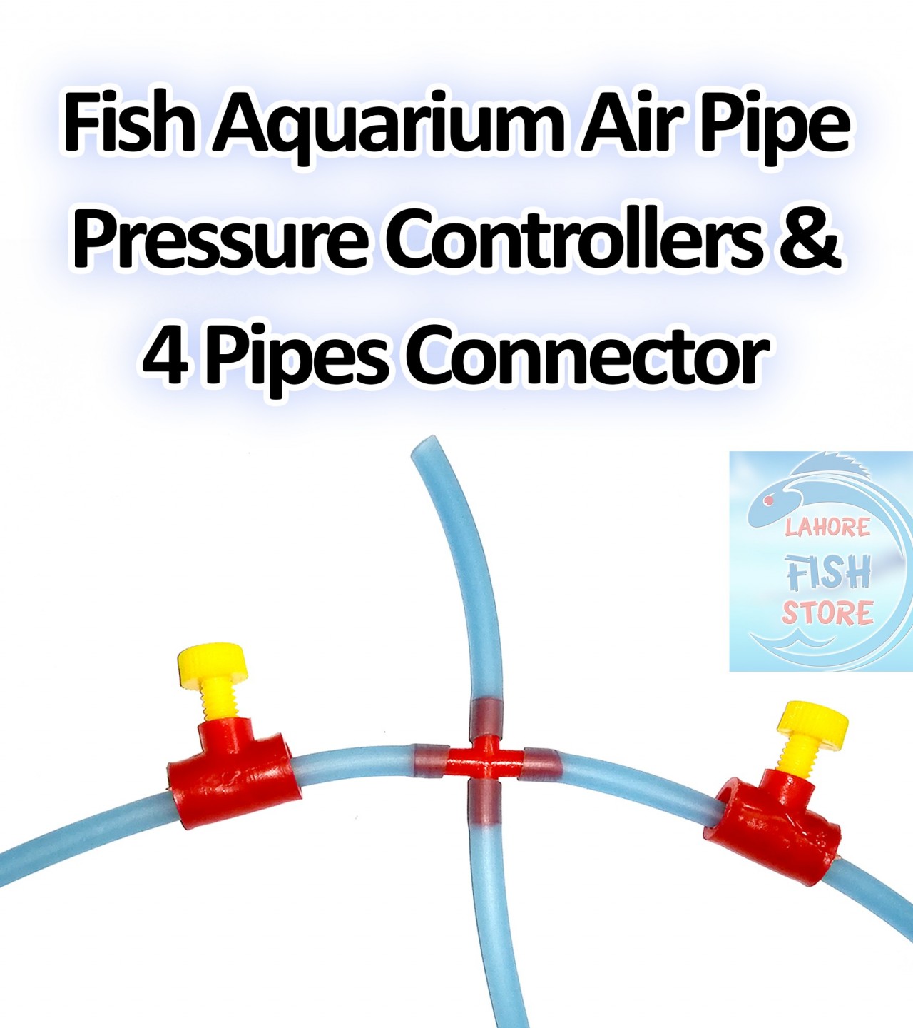 Aquarium Air Pipe Air Pressure Controller & 4 Pipes Connector