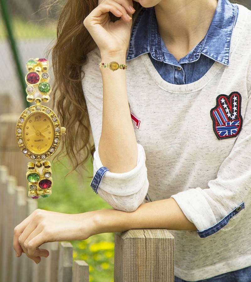 Gold designer watch womens top