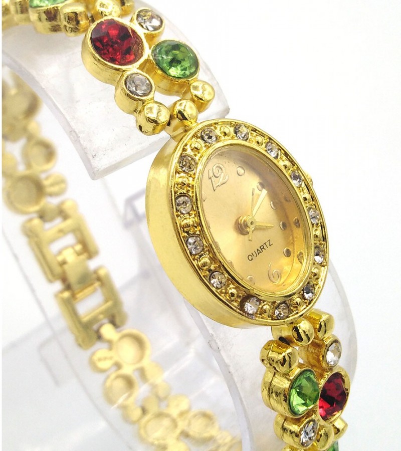 Ladies golden colour watch shop