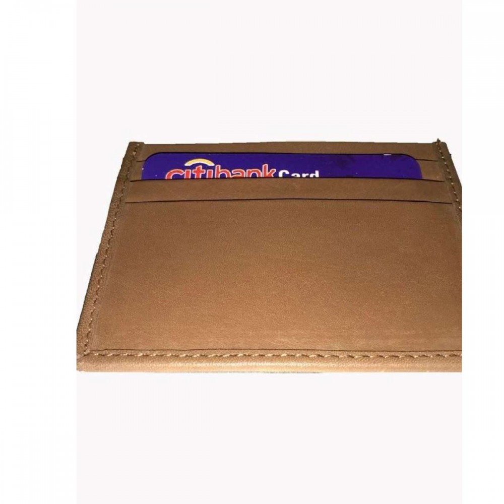 ATM Card Holder Genuine Cow Leather-Mustard