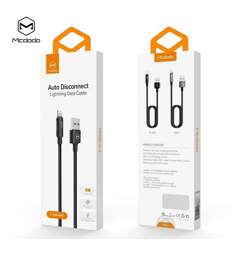 Auto Disconnect Lightning Data Cable