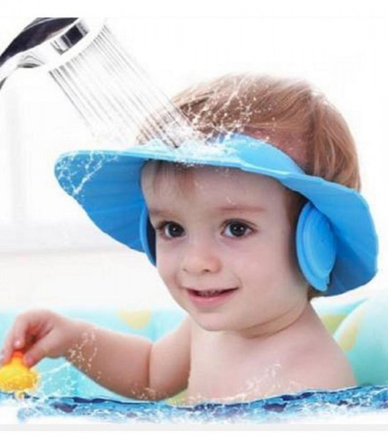 Baby Bath Shower Cap , Soft Adjustable Visor Hat
