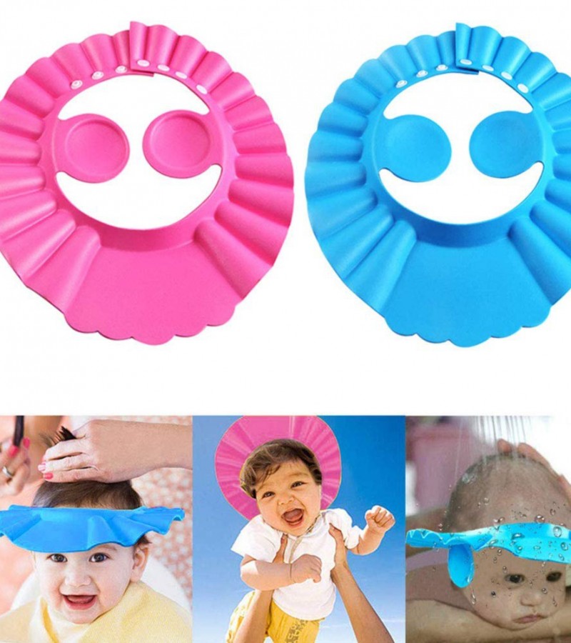Baby Bath Shower Cap , Soft Adjustable Visor Hat