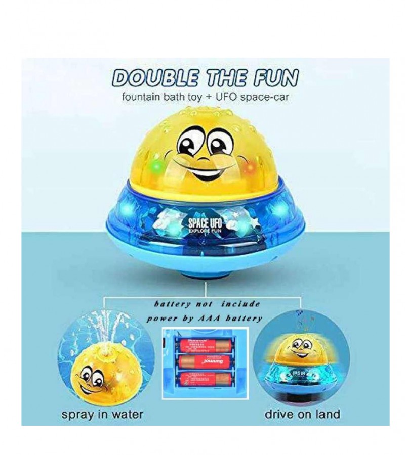 Baby Bath toy Squirt Spray Water Toy & Omni-Directions UFO Car