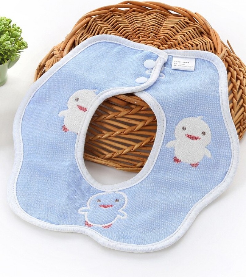 Baby Bib 6 Layer Front Cotton & Back Towel