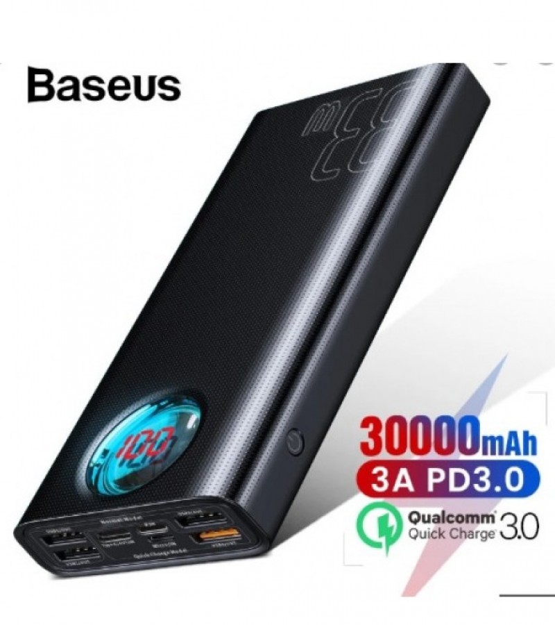 Baseus Amblight 30000mAh Power Bank Quick Charge 3.0 USB C PD Fast Charging