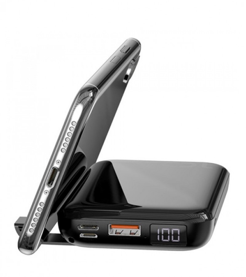 Baseus Mini S Bracket Power Bank 10000mAh 18W with Wireless Charger Qi 10W