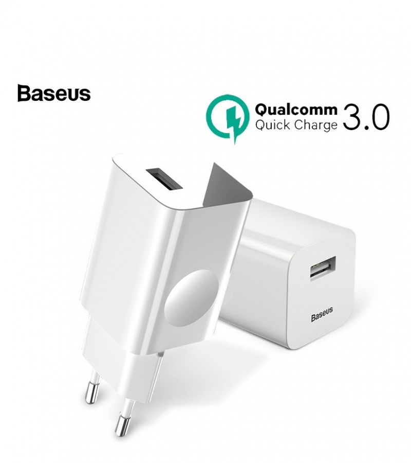 Baseus QC 3.0 24Watt Travel Charge Pin: Round / Flat