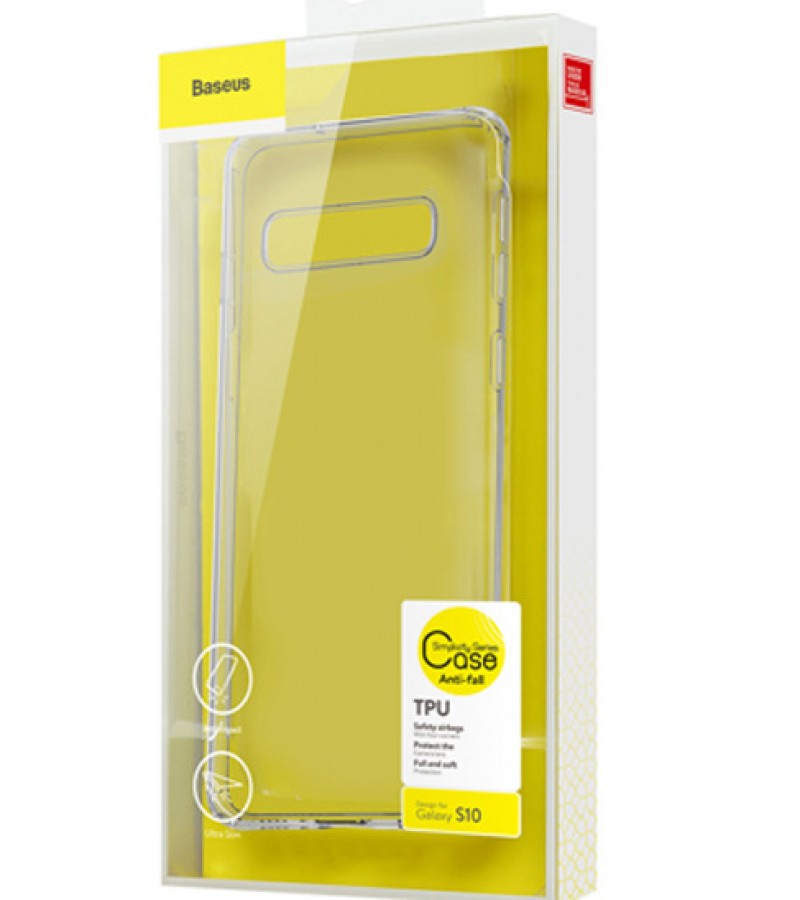 Baseus Simple Series Case Transparent Gel TPU Cover for Samsung Galaxy S10 transparent