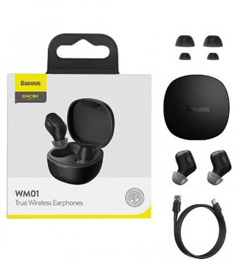 Baseus WM01 True Wireless Earbud Headphones TWS Bluetooth 5.0 Noise Reduction  Earphones