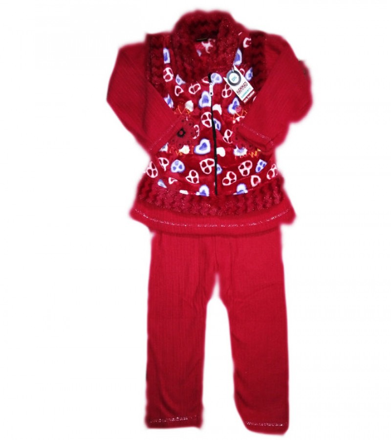 Beautiful RED Baby Girl 3 Piece Suit For 1 to 2 Years OLD