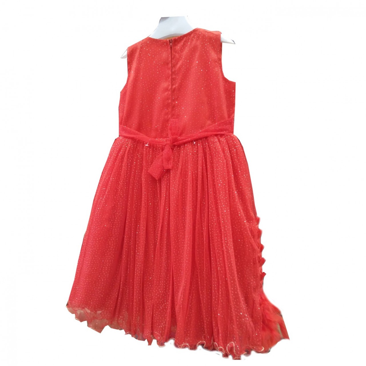 Beautiful Red Frock With Inner Tights For Little Girls - 4 To 7 Years
