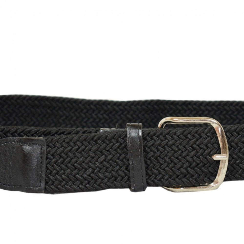 Black Canvas Belt Stretchable Unisex Free Size Strong Stylish