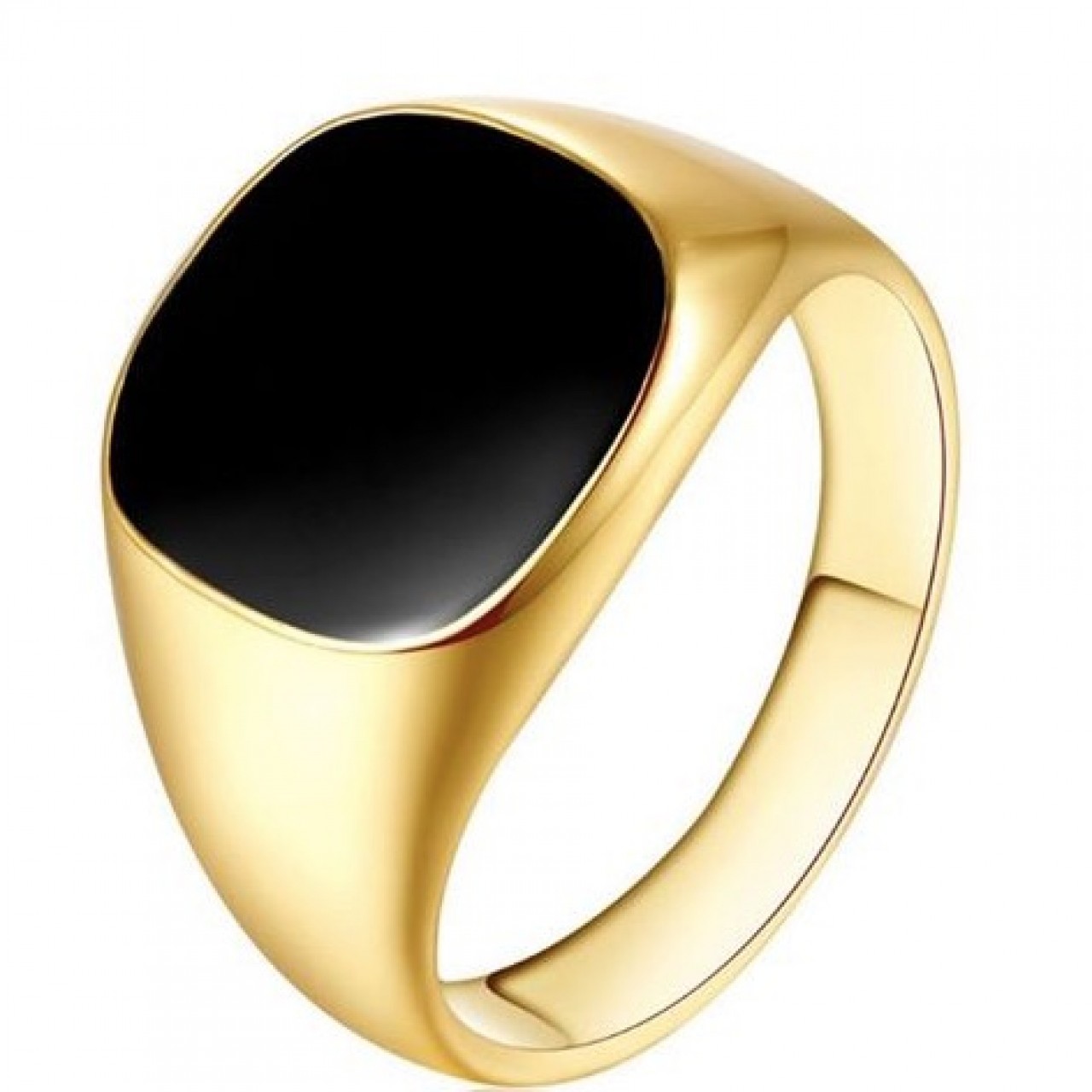 Black Stone Golden Ring
