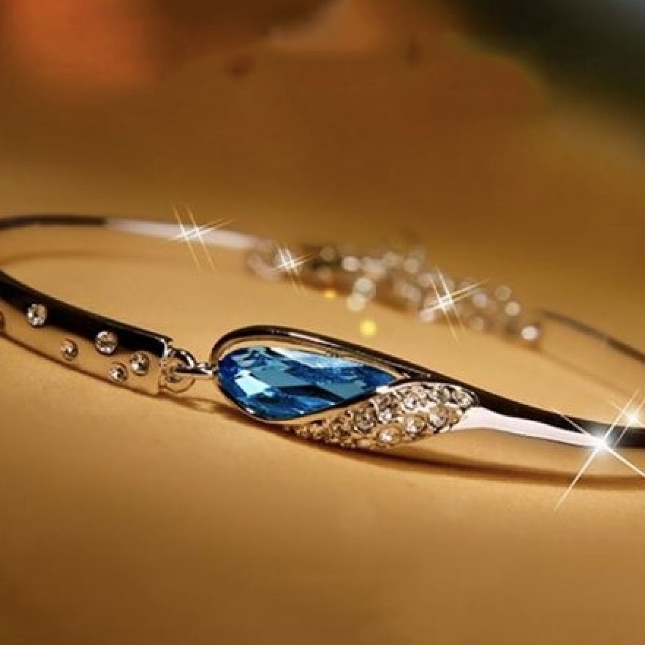 Blue Pearl Silver Bracelet For Women