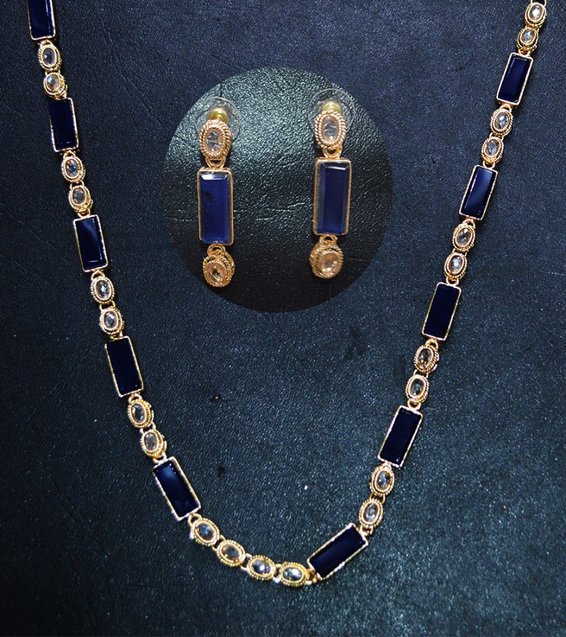 Blue Stone Necklace Set