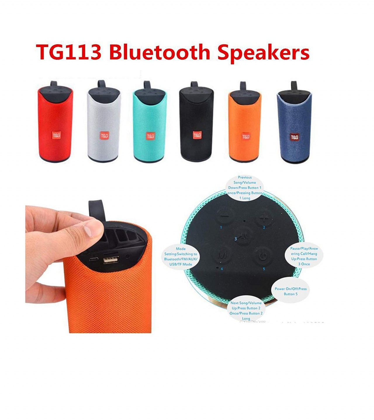 Bluetooth Speakers Portable TG113 BS130