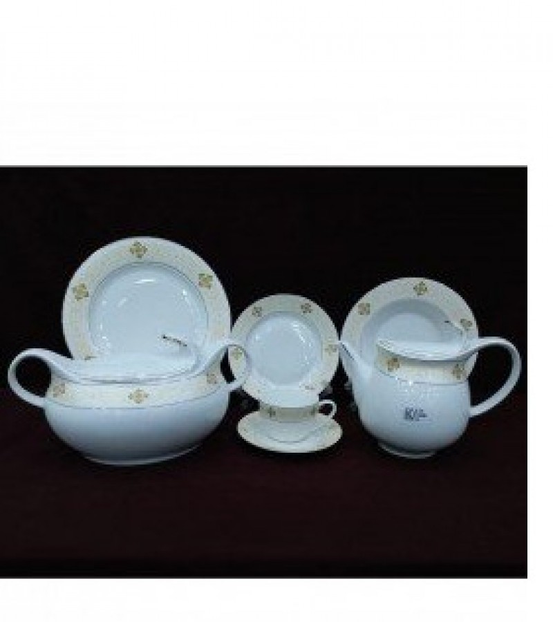Bone China dinner set - 61 piece - poly foam packing - 8 person serving - Weight 21KG