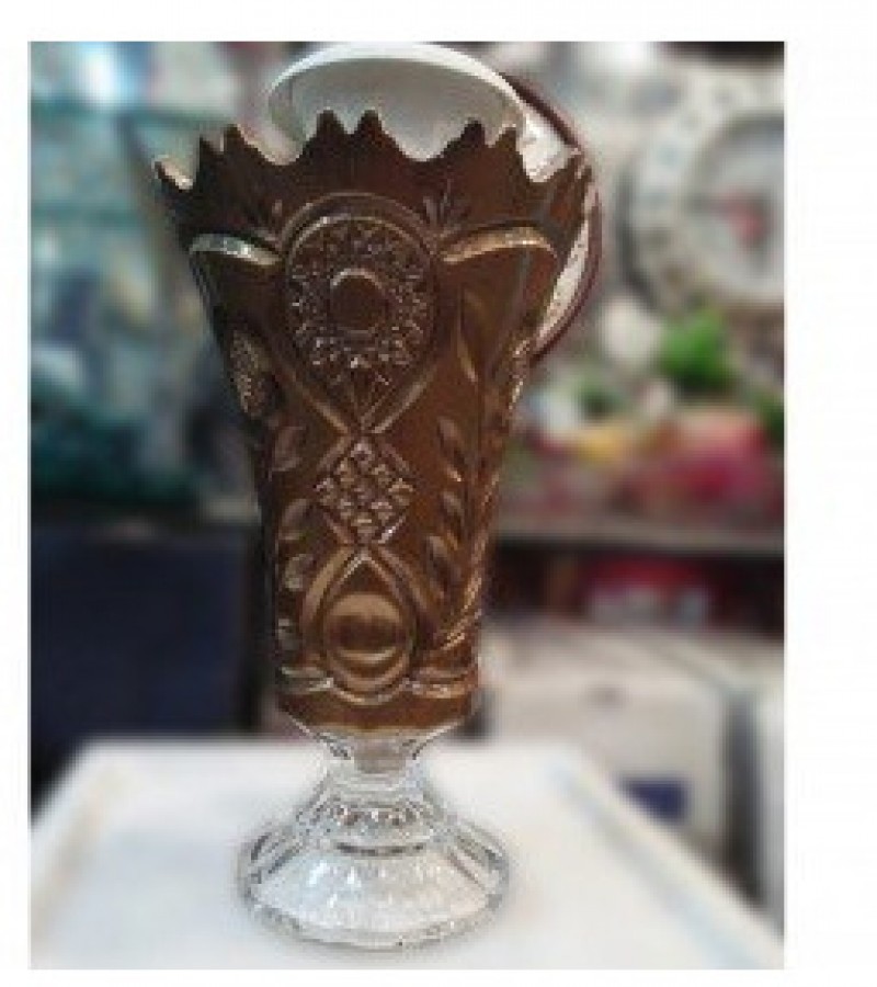 Brown Glass Vase Guldaan For Home & Office Decoration