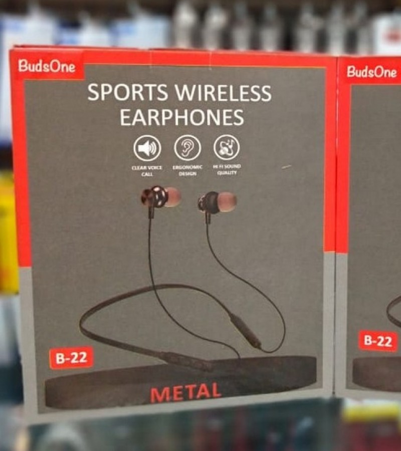 BudsOne Sports Wireless Neckband Earphones B22