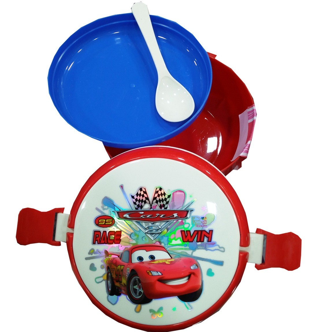 Car Racer Themed lunch box For Kids - Blue & Red
