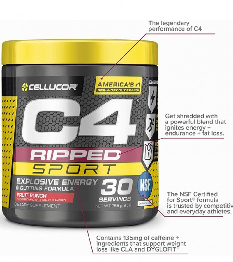 Cellucor C4 Ripped Sport Explosive Energy & Cutting Formula
