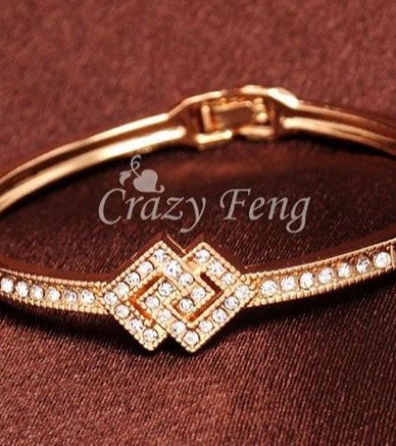 Channel Diamond Gold Bracelet