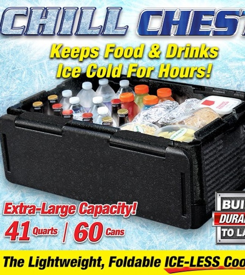 Chill Chest Cooler Car Insulated Box - Black