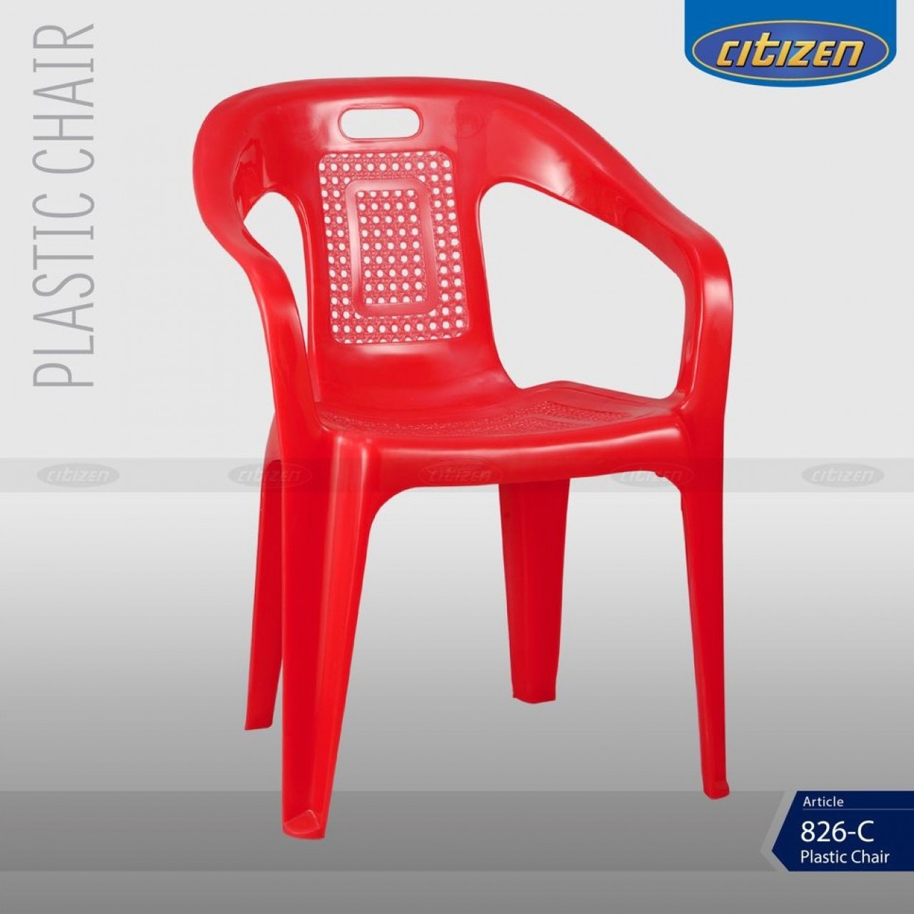 Citizen 828 Plastic Crystal & Regular Chair With Arms