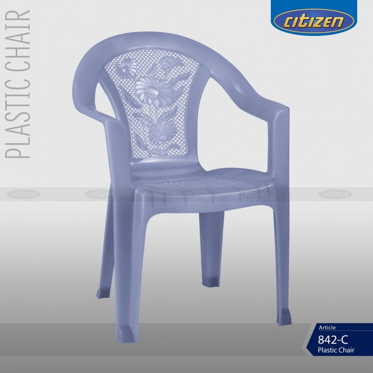 Citizen 842 Plastic Crystal & Regular Chair With Arms