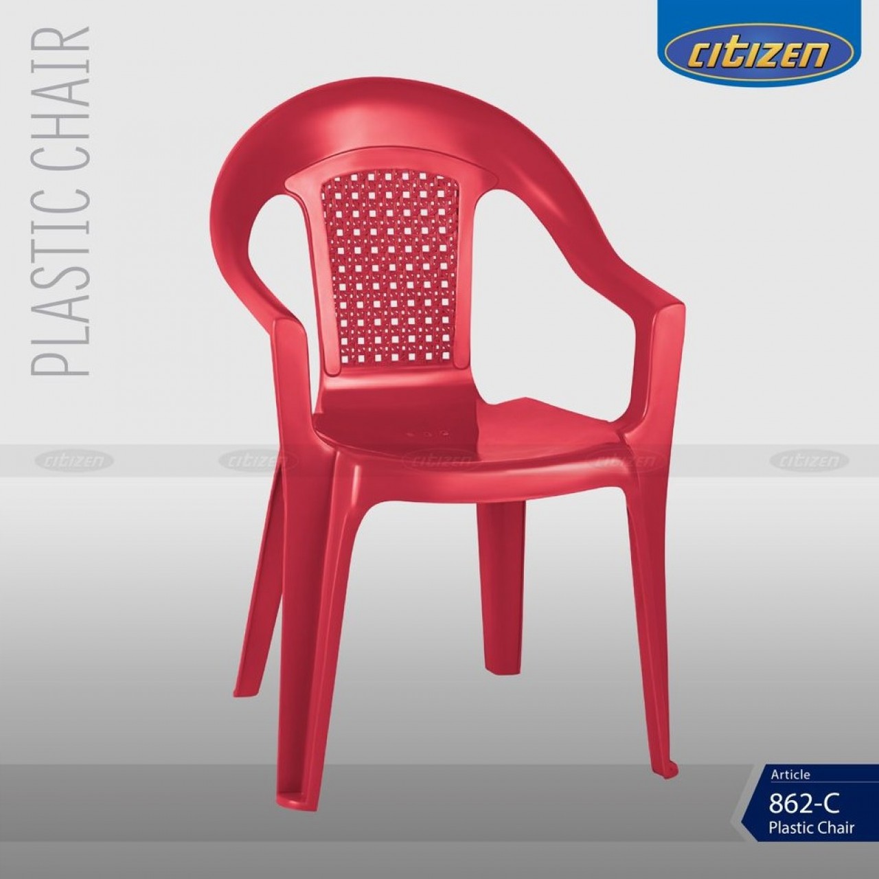 Citizen 862-C Full Plastic Regular Chair With Arms