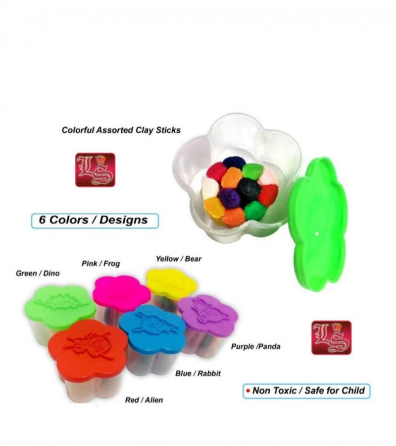Colorful Clay Dough Mini Buckets