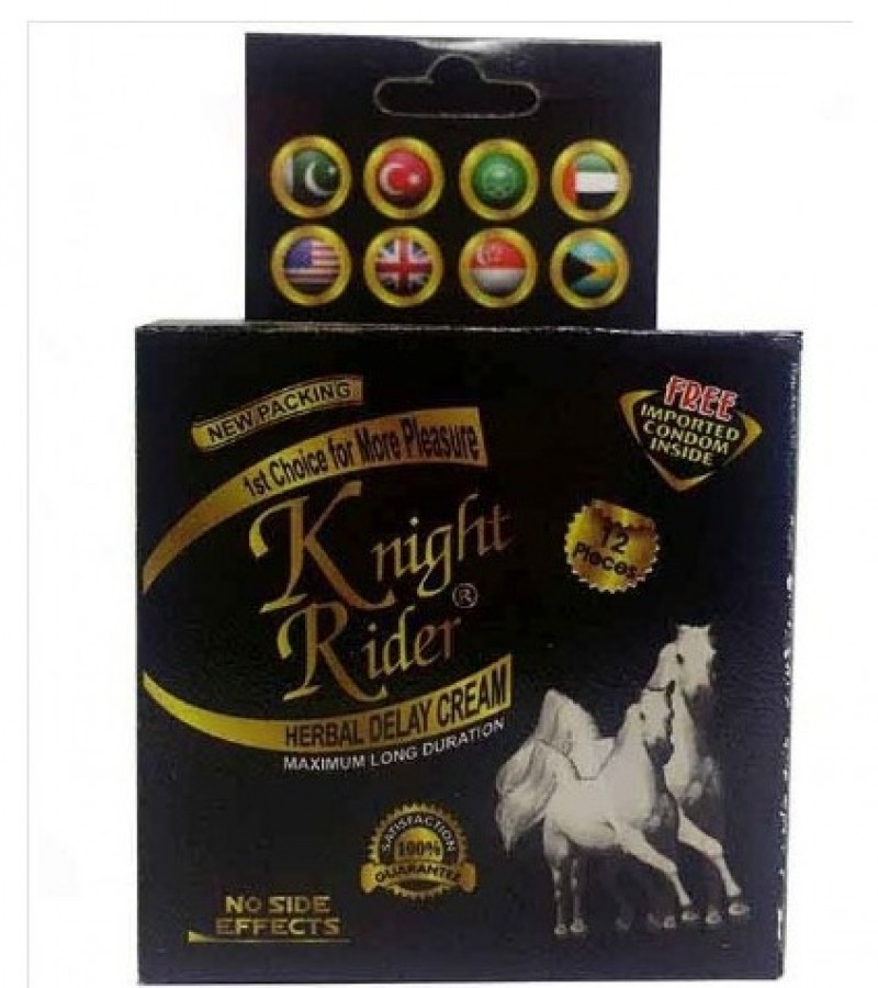 Complete Box Of 12 Pcs Knight Rider Cream+Condoms