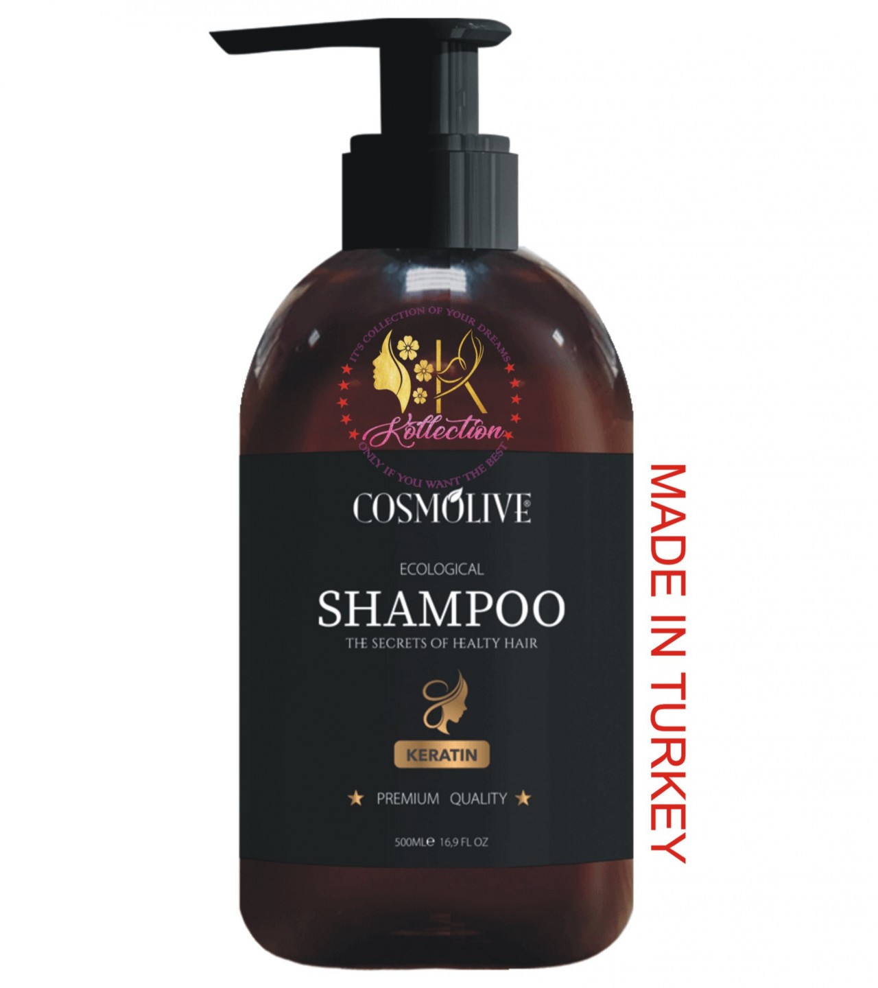 Cosmolive Karatin Shampoo - 500ML - Made in Turkey - Imported