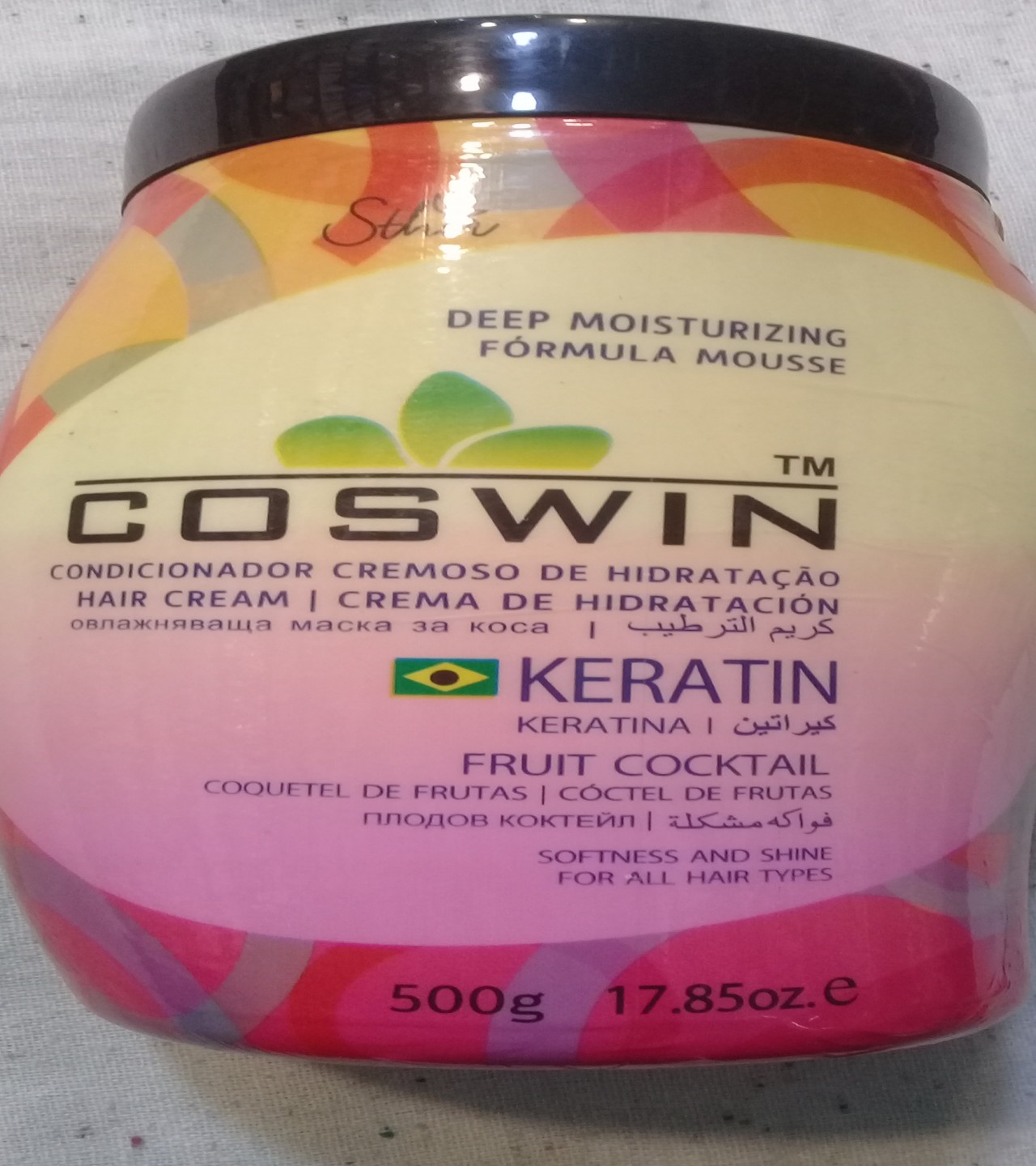 COSWIN HAIR CREAM & CONDITIONER KERATIN FRUIT COCKTAIL 500GM