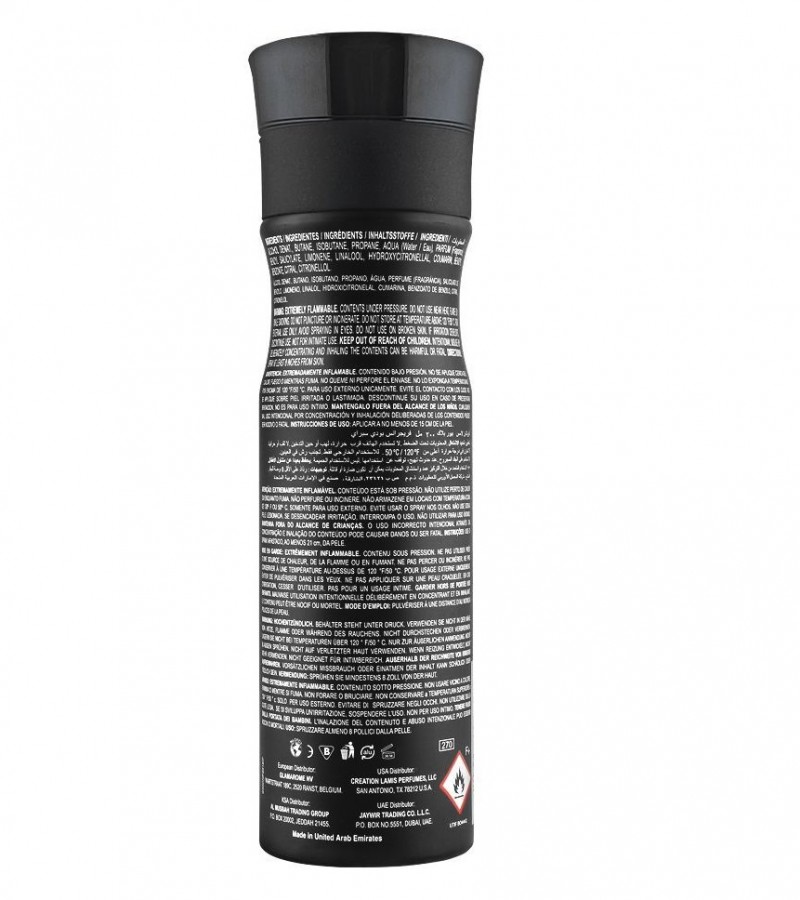 Creation Lamis Pure Black Body Spray For Men