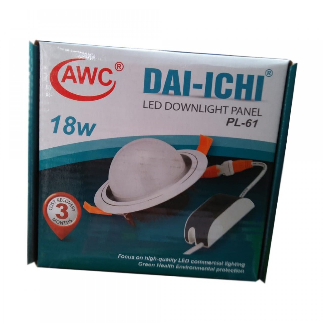 DAI-ICHI LED Downlight Panel PL-61 - 18 Watt - 3 Months Cost Recovery