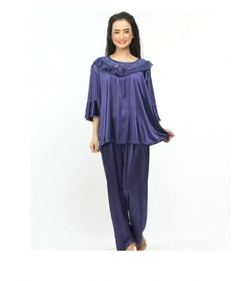 Dark Blue Soft Night Dress For Girls FG1925 - Sale price - Buy