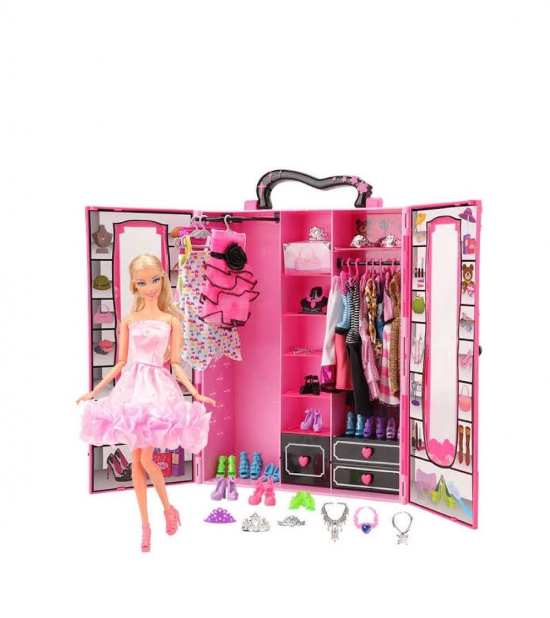 Doll Wardrobe PlaySet toy Beautiful Girl Fashion Doll Set For Girls