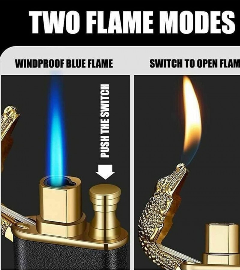 Magic dual flame dragon lighter