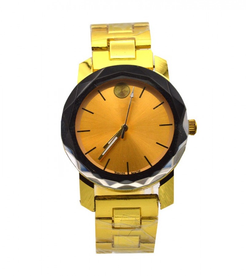 Elegant Golden Dial Watch For Men