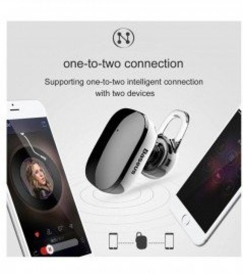 Encok A02 Wireless Bluetooth - Connect with 2 mobiles - Headset Headphone with Mic 4.1