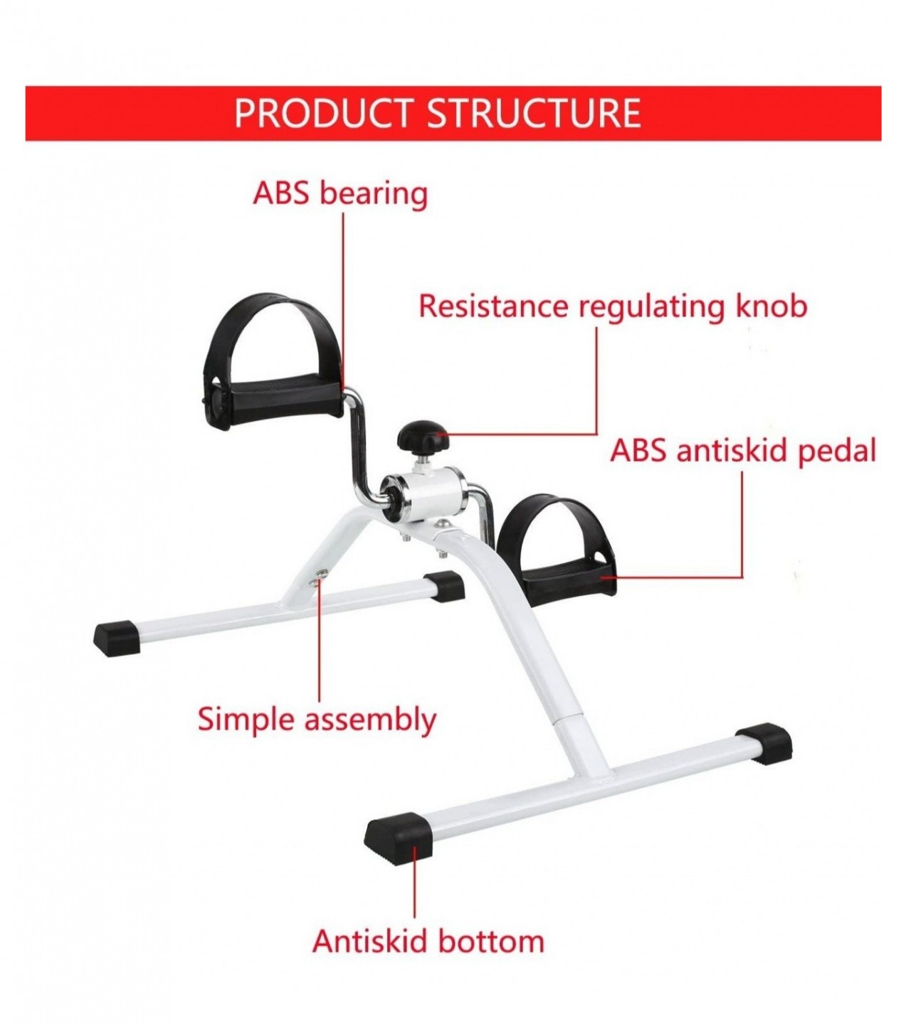 Exerciser Leg Arm Workout Machine Under Desk Bike Foldable Mini Bike Foot Pedal Cycle